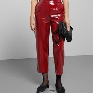Red leather pants NWOT